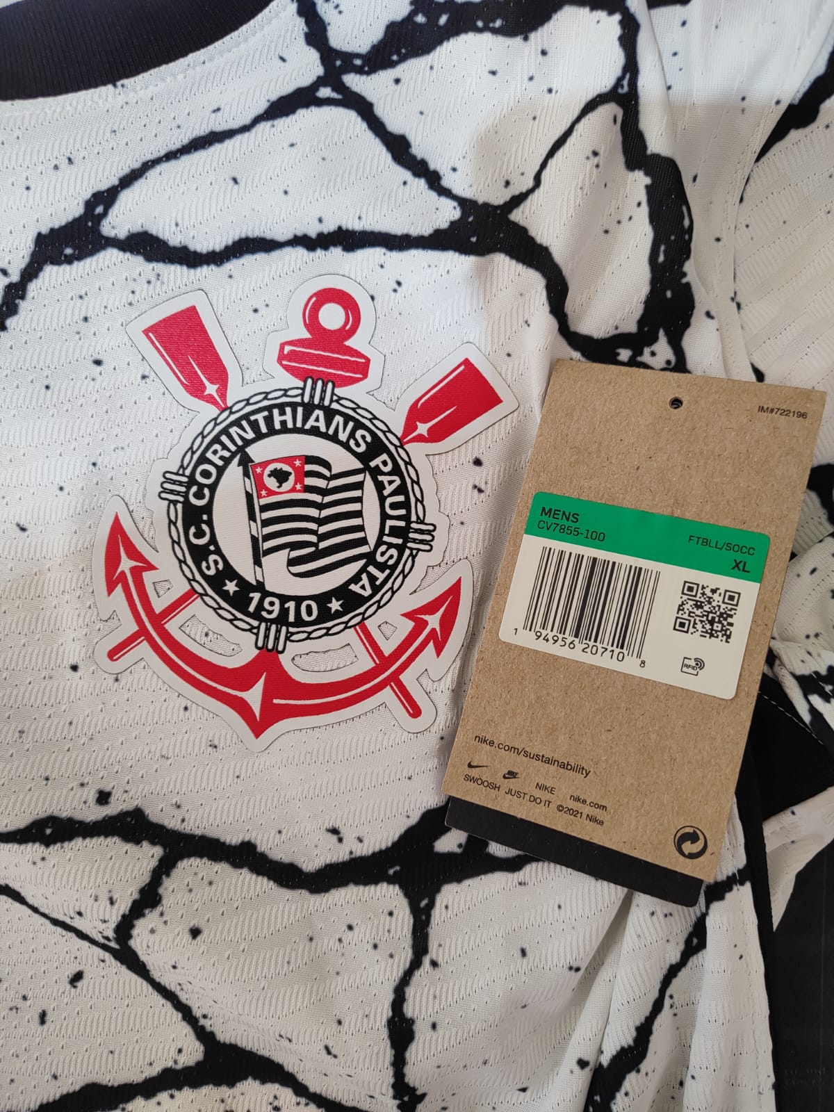 Camisa Corinthians 2021 ADV – Modelo Jogador CV7855-100