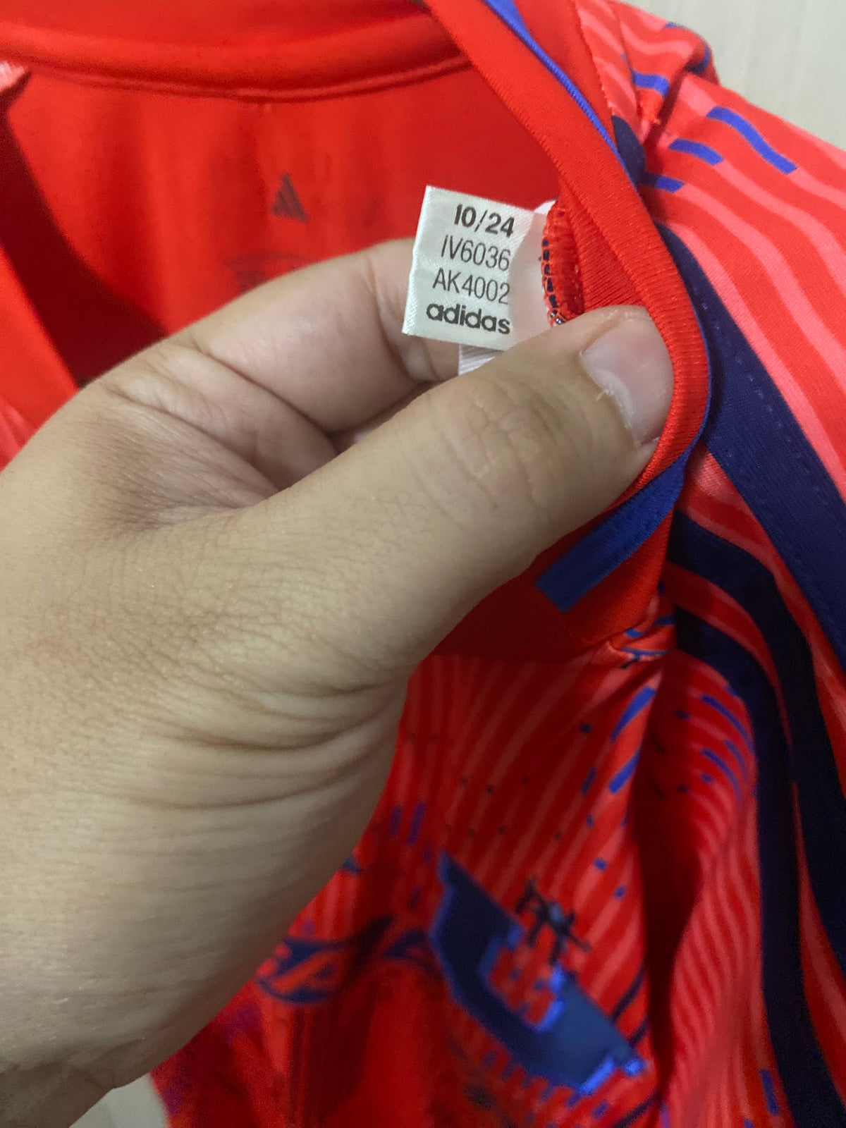 Camisa Universidad de Chile Away 2024 – etiqueta interna adidas