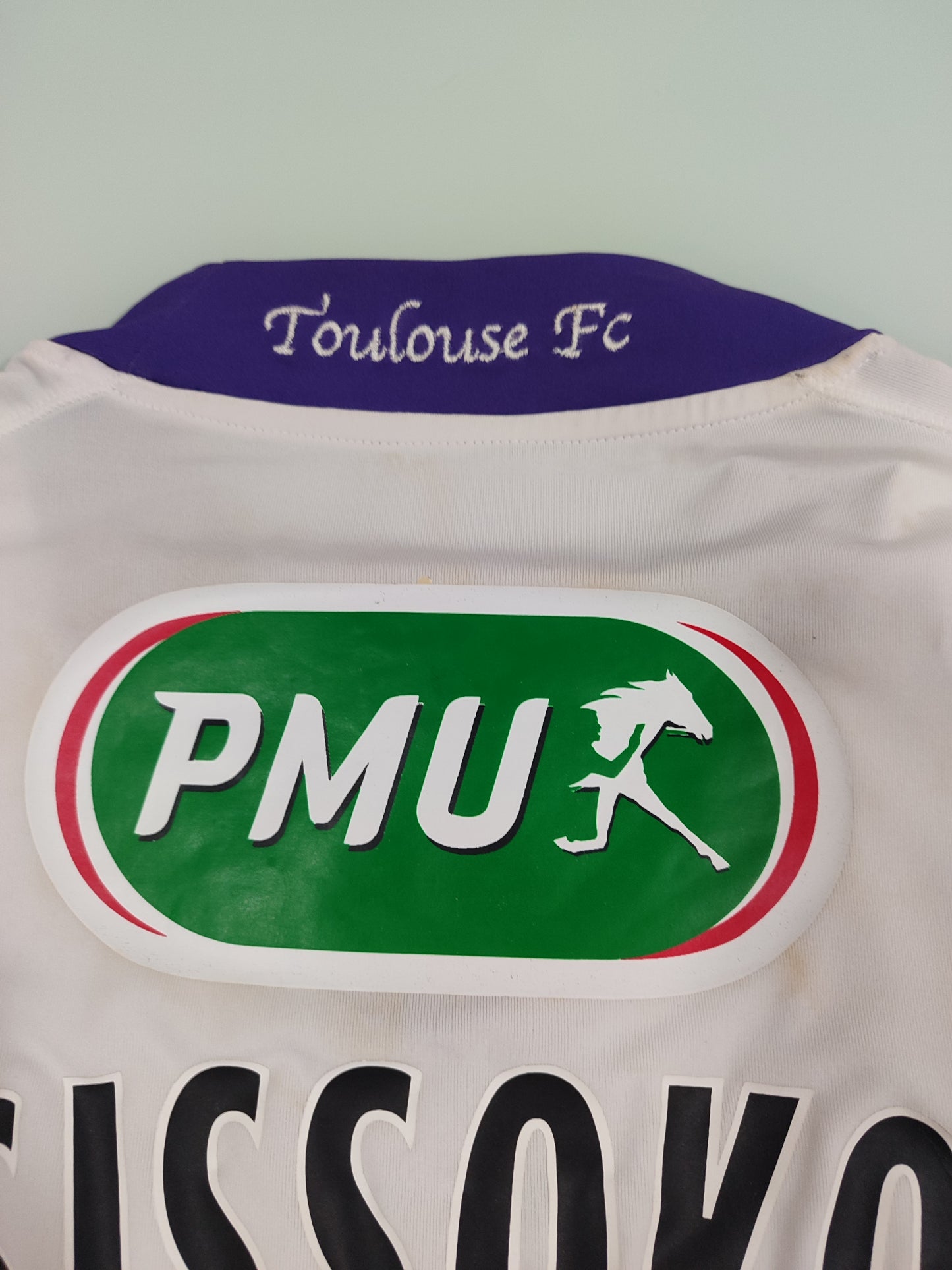 Rara Camisa do Toulouse - França - Mangas Longas - Usada Em Jogo - Sissoko