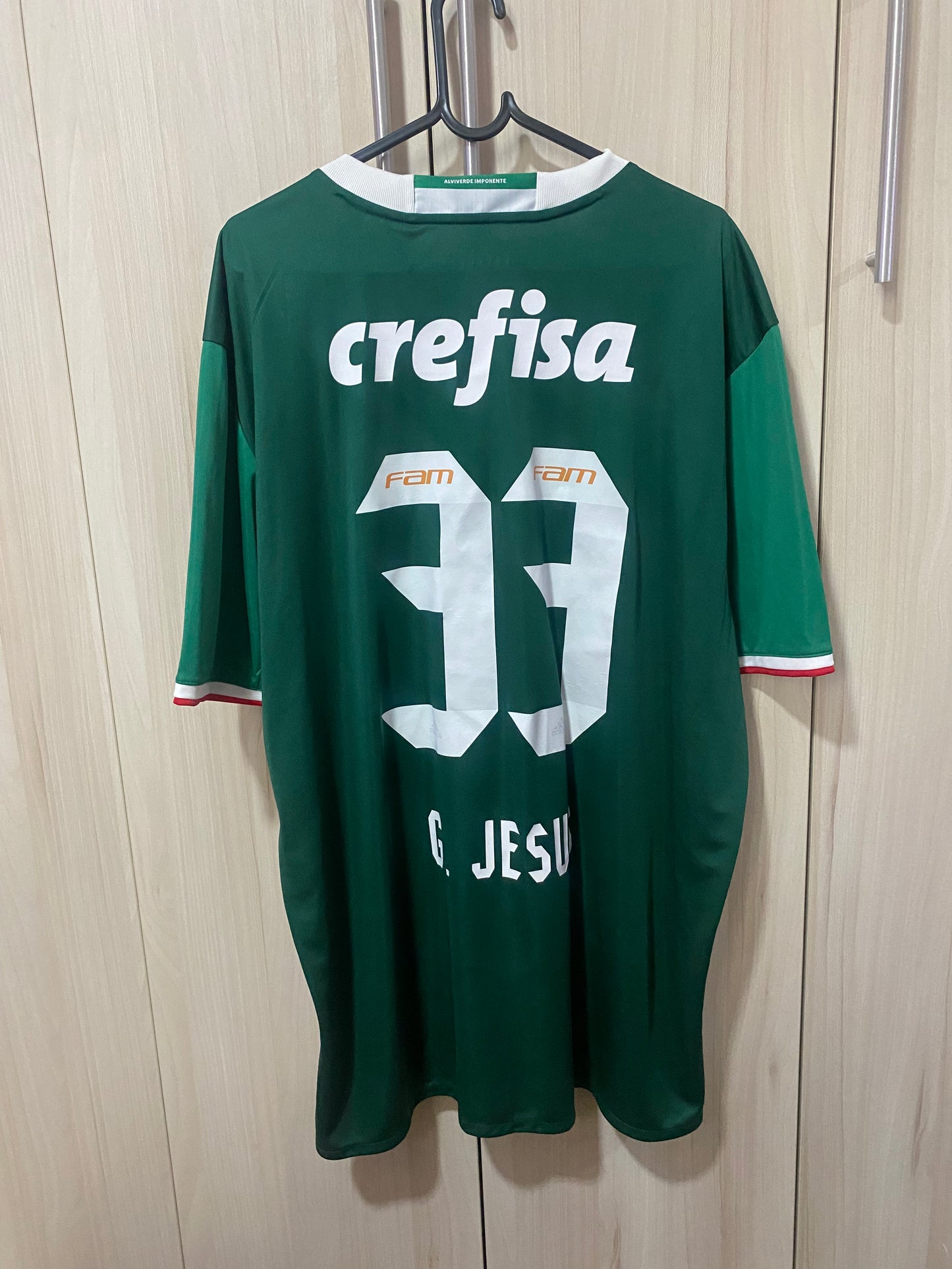 Palmeiras 2016 shirt size XL Gabriel Jesus