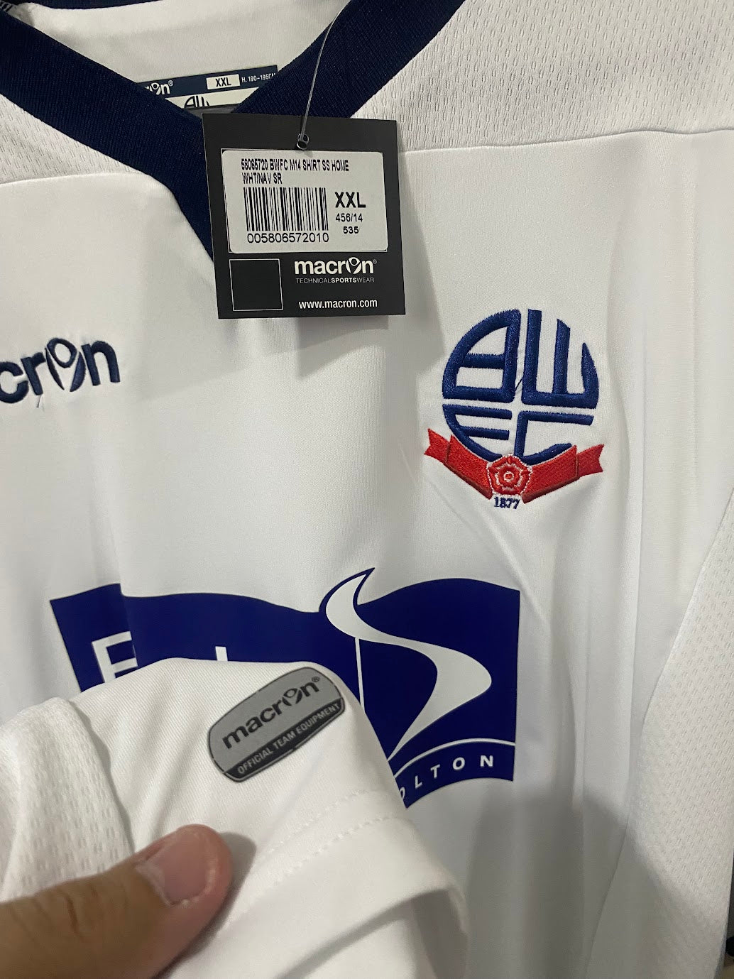 Bolton Wanderers Home Shirt 2013 - Size XXL (59x78 cm)