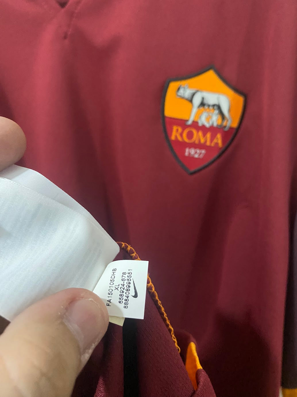 AS Roma Home Shirt 2015 (Size XL - 58x78 cm) Totti Farewell