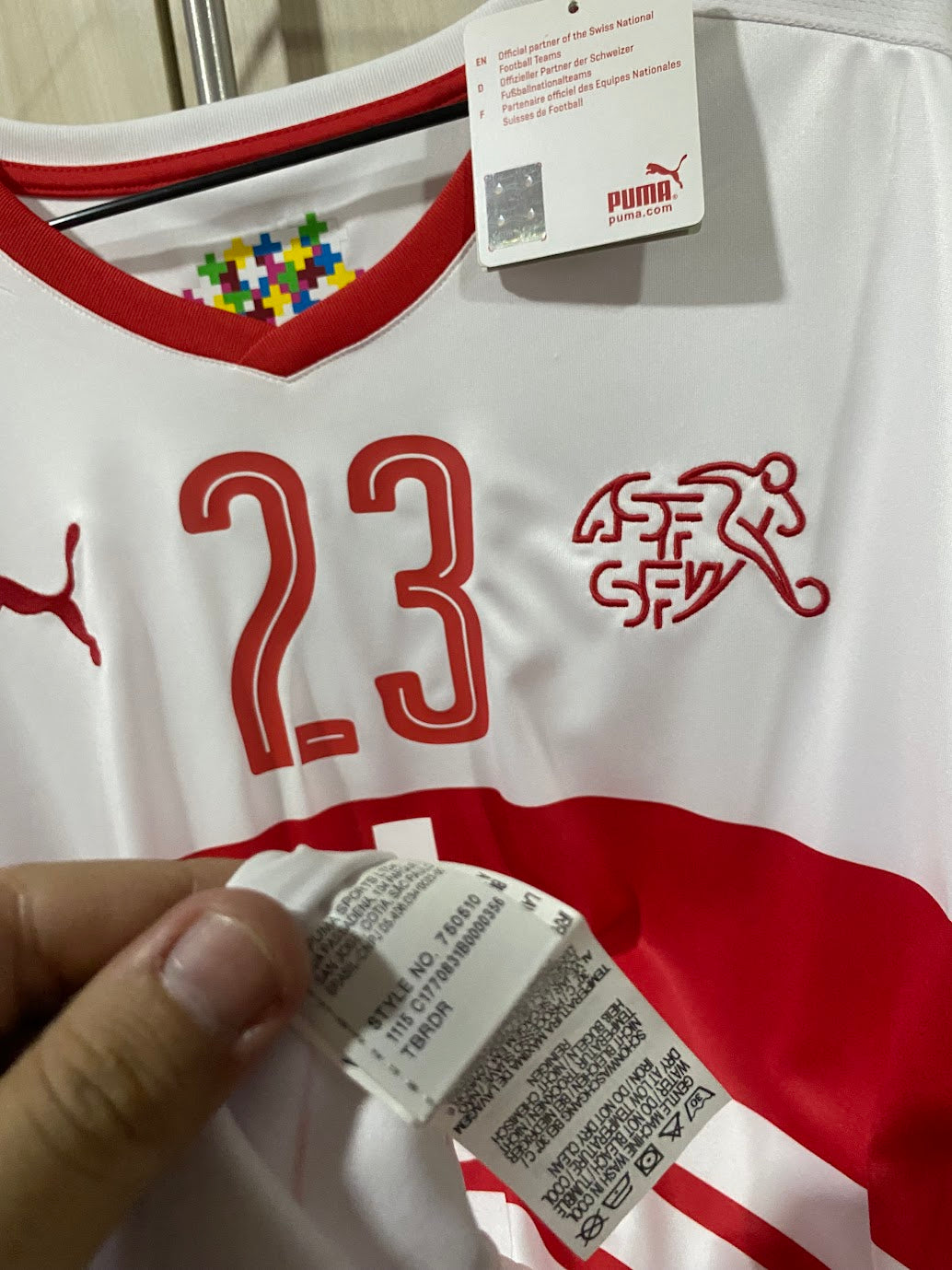 Switzerland Away Shirt 2016 - Custom Shaqiri - Size XL (58x78 cm)