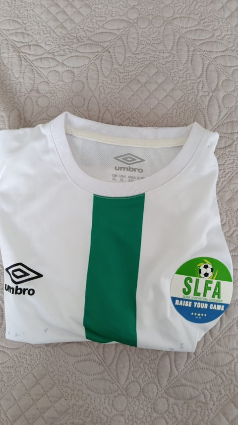 Camisa de Serra Leoa Away 2021/2022 — detalhe frente | Garrincha Shirts