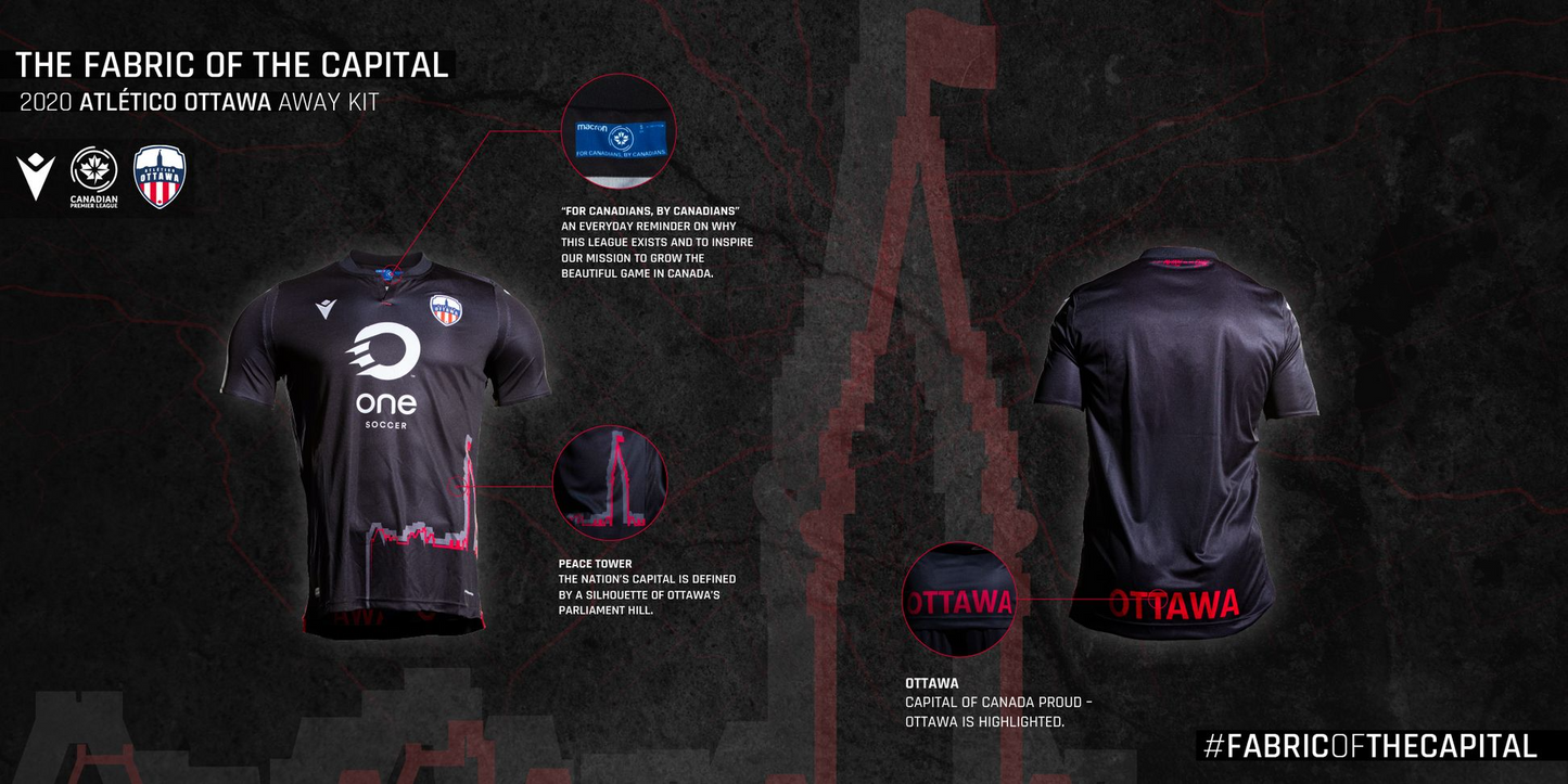Atlético Ottawa 2020 Away Shirt - Size 2XL (fits Large)