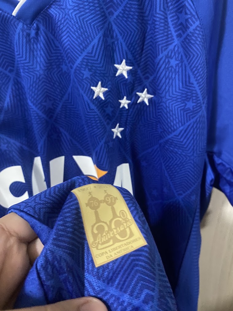 Camisa Cruzeiro Home 2017 – selo 20º aniversário Copa Libertadores 1997