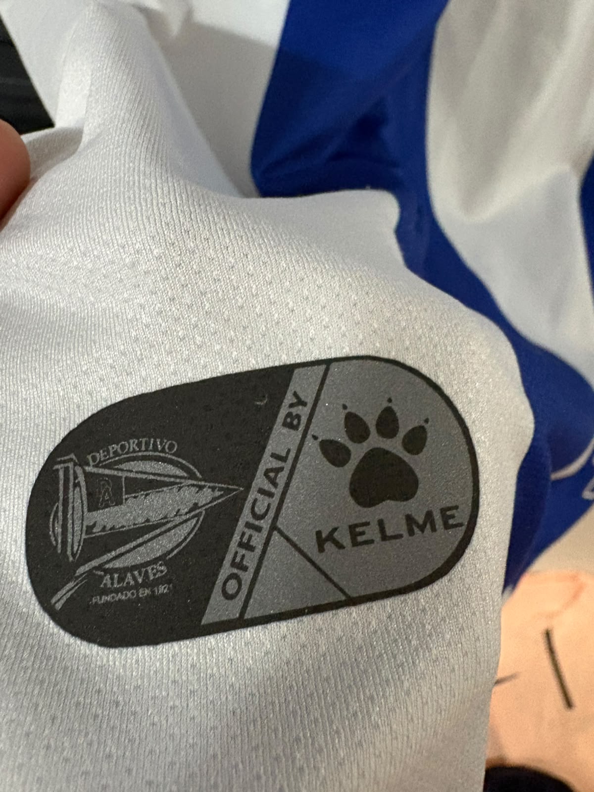 Camisa Deportivo Alavés Azul e Branco - Laguardia 5 - Kelme