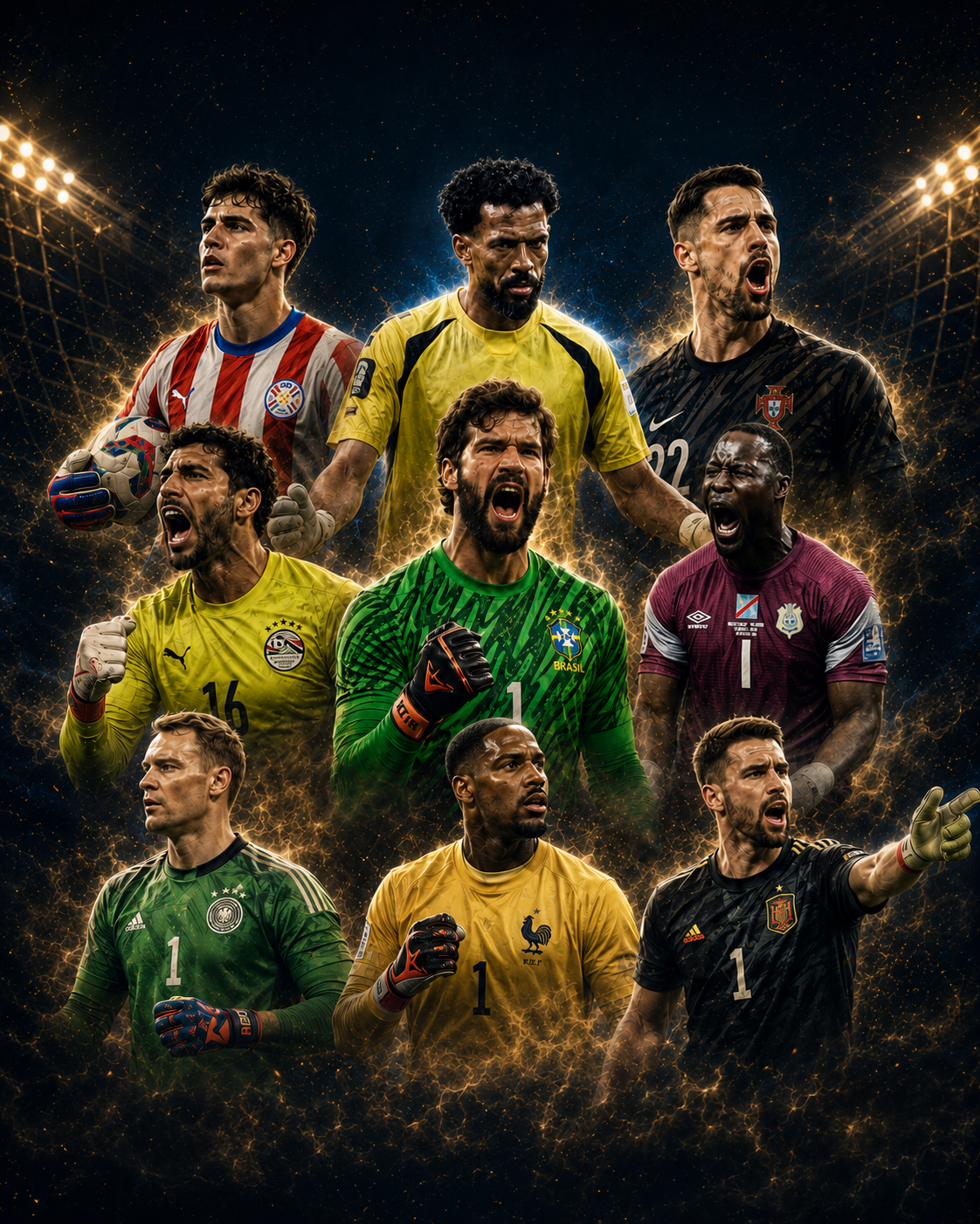 2026 World Cup goalkeepers collage
