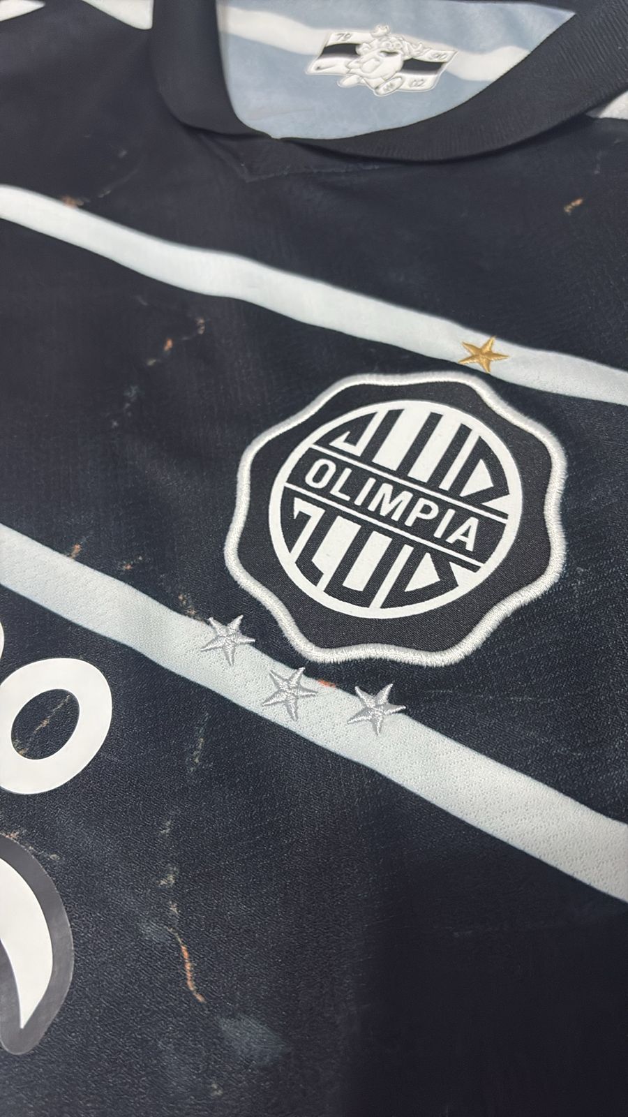 Camisa Club Olimpia Preta Marmorizada - Uniforme Visitante 2025 - Nike