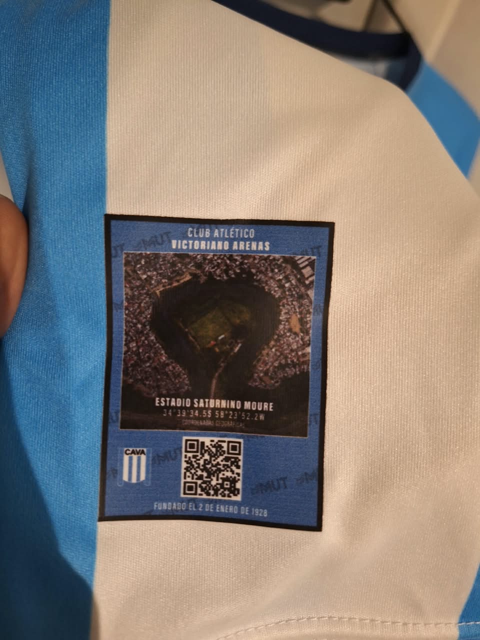 Camisa Club Atlético Victoriano Arenas Titular Celeste - MUT