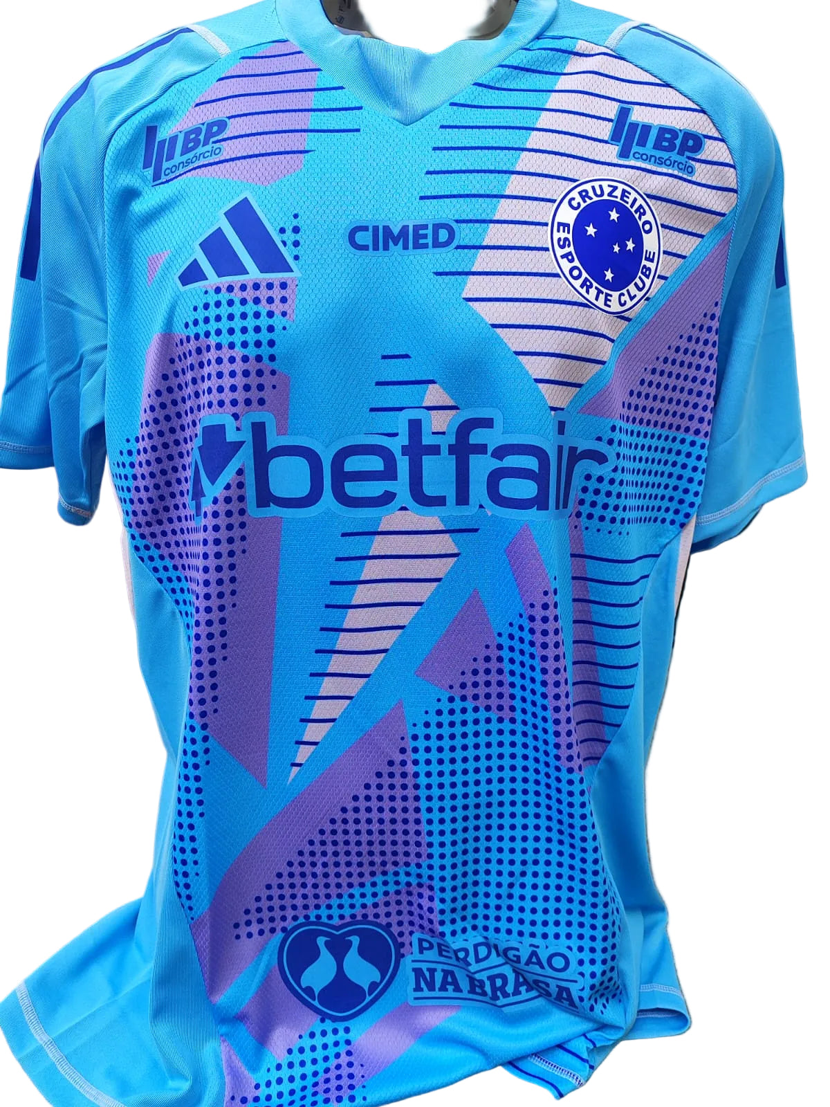 Camisas Goleiro Cruzeiro 2025 Versão Jogador Azul