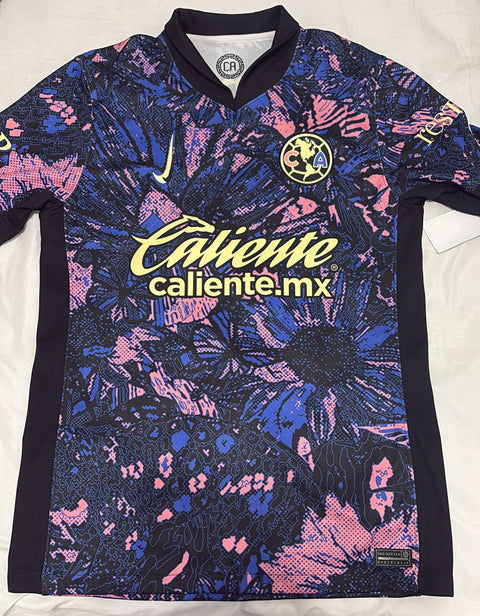 Camisa Club América Floral Azul e Rosa - Terceiro Uniforme Versão Torcedor - Nike