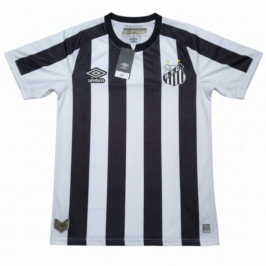 Camisa Santos FC Away 2022 - Listrada Preto e Branco - Versão Jogador