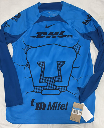 Camisa Pumas UNAM Azul - Uniforme Visitante Manga Longa - Nike