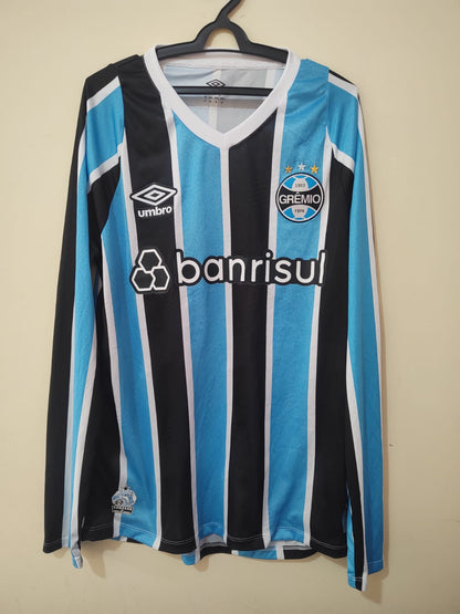 Camisa Manga comprida Masculina Umbro Grêmio Oficial 1 2024 (Classic S/N)