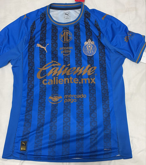 Camisa Chivas Guadalajara Azul Real e Dourado - Terceiro Uniforme - Puma