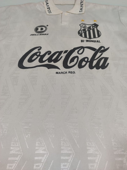 RARA E CLÁSSICA CAMISA DO SANTOS – 1993 COCA-COLA - DE JOGO!