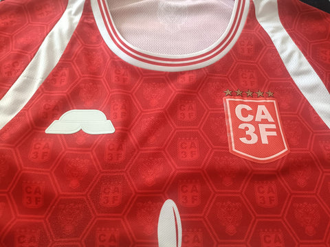 Camisa Club Atlético 3 de Febrero Home 2024 Saltarín Rojo