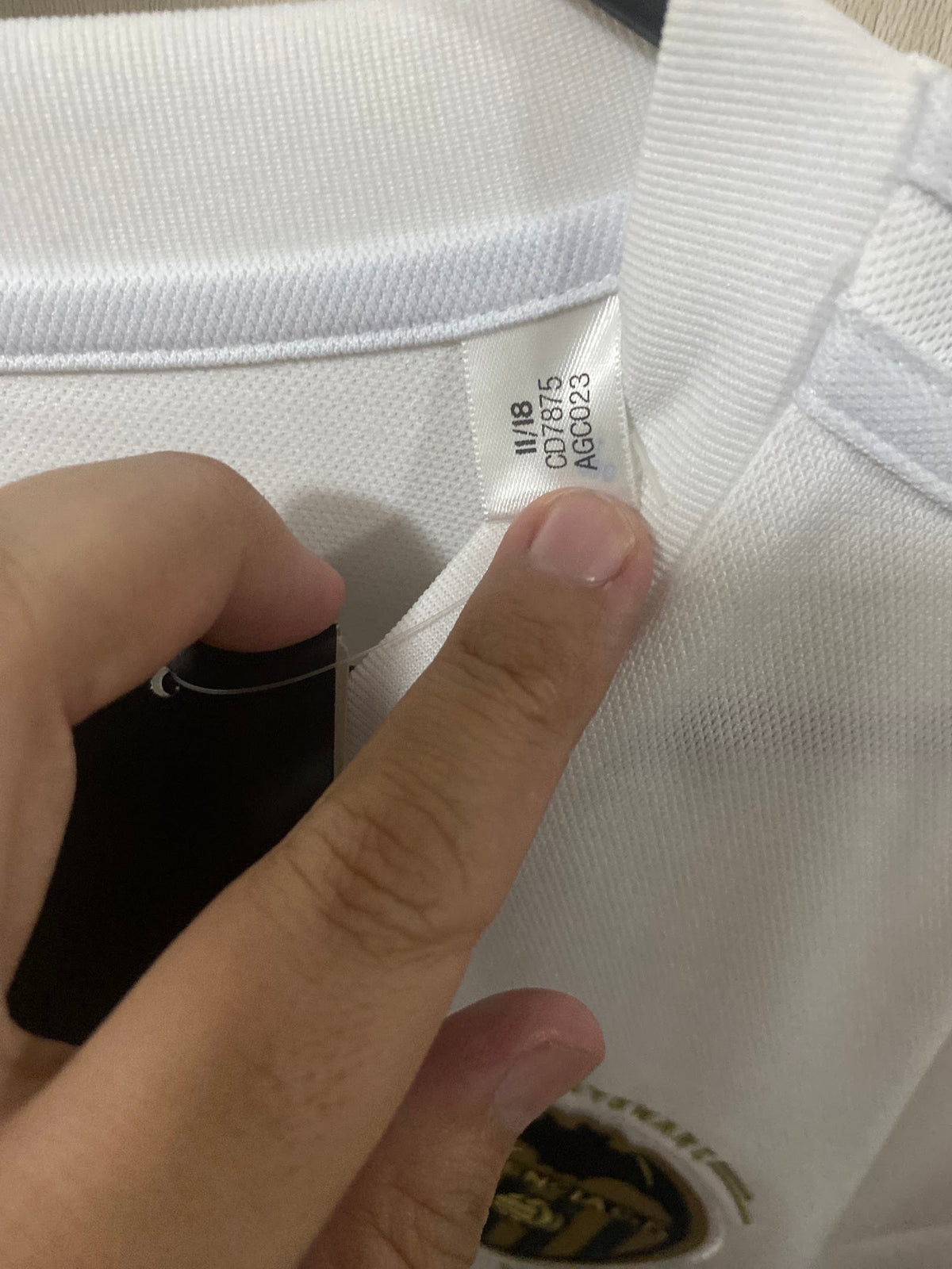 Camisa Valencia Home 2018/19 – etiqueta interna adidas