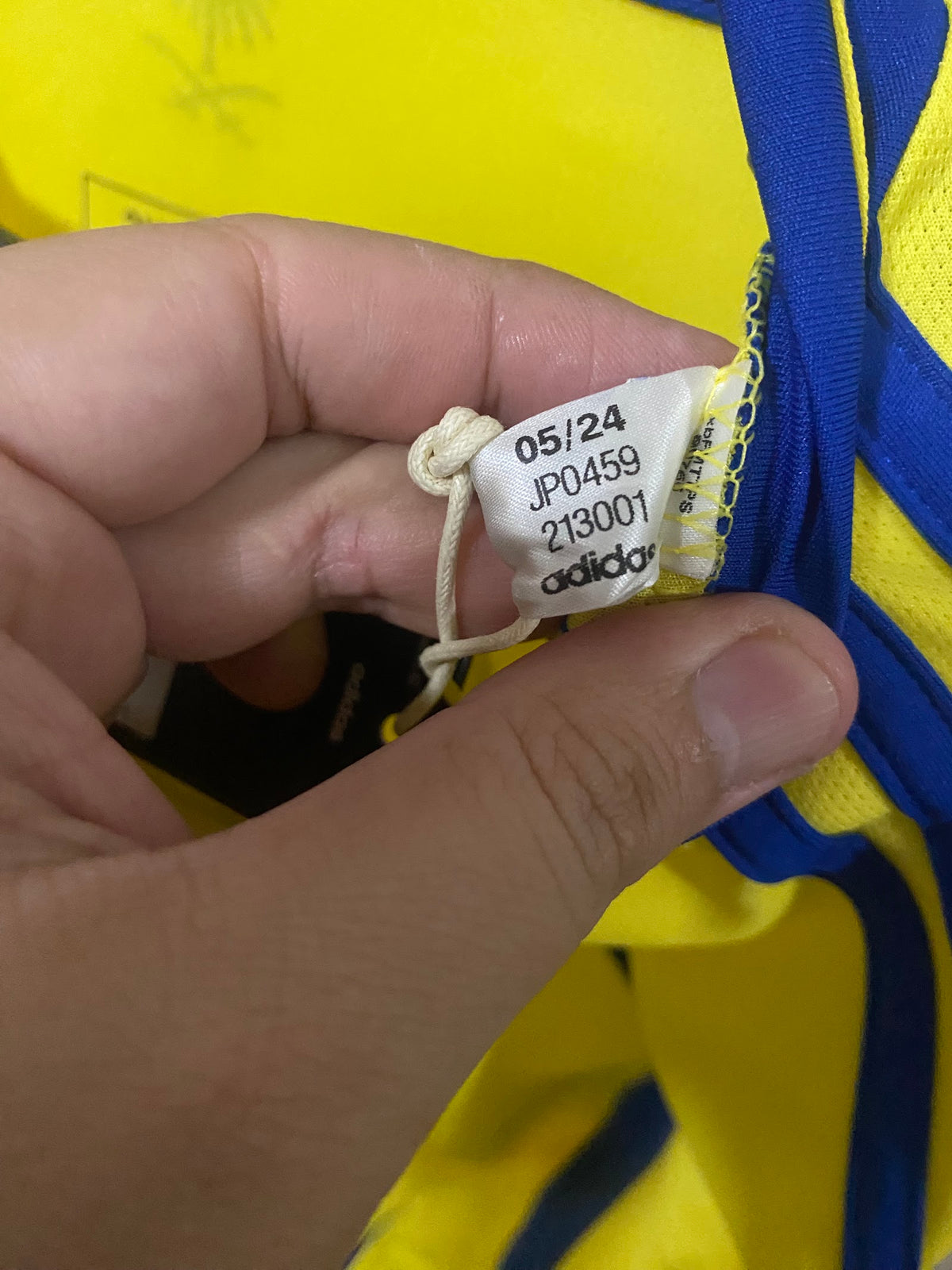 Camisa Al Nassr Home 2024/25 – etiqueta interna adidas