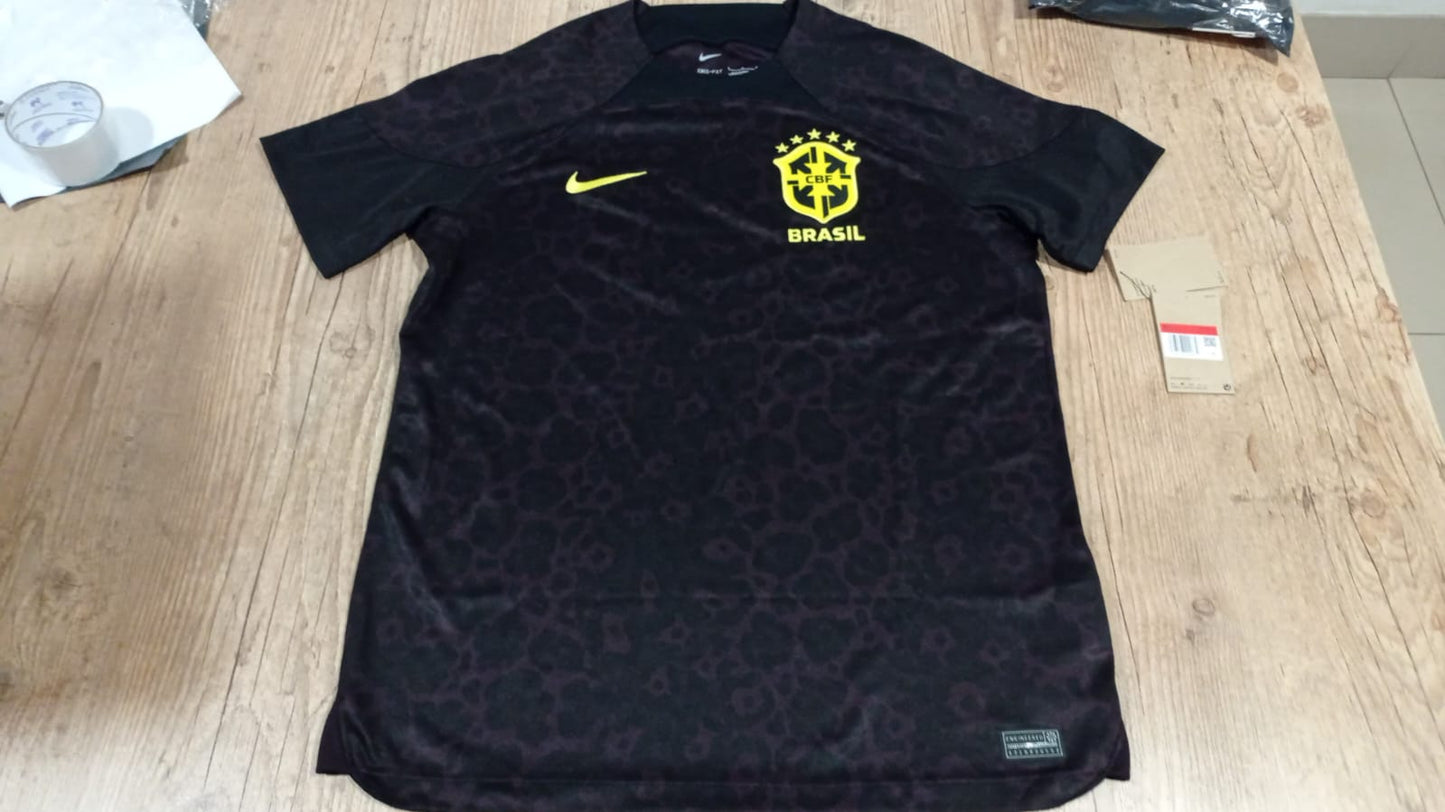 Camisa Brasil Goleiro Brazil Alisson Becker Black Vini JR DN0679-010