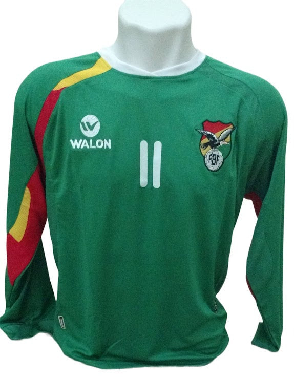 Camisa Bolívia 2011 Manga Longa - #11 Alcides Peña - De Jogador