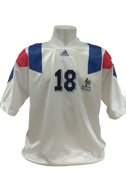 Camisa França 1992 Away Adidas Vintage Cantona #18 Rara G