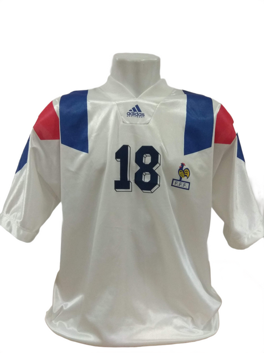 Camisa França 1992 Away Adidas Vintage Cantona #18 Rara G
