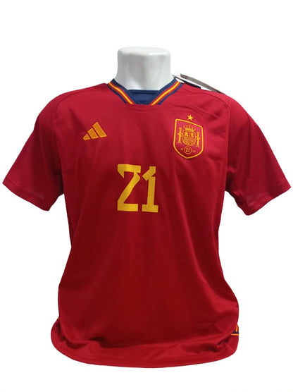 Camisa Espanha Home - Copa do Mundo 2022 Dani Olmo #21
