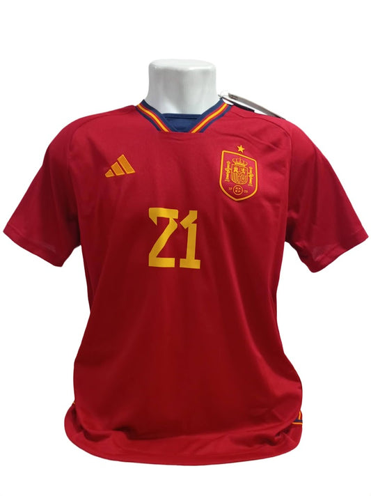 Camisa Espanha Home - Copa do Mundo 2022 Dani Olmo #21