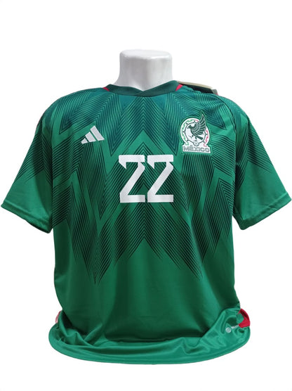 Linda Camisa México Home Copa do Mundo 2022 - #22 Hirving Lozano - de Coleção