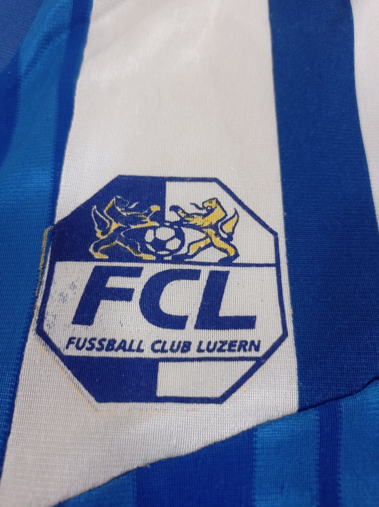 Rara Camisa FC Luzern  – Suíça - Usada em Jogo Anos 90! - de Coleção!