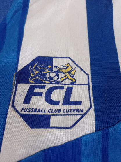 Rara Camisa FC Luzern  – Suíça - Usada em Jogo Anos 90! - de Coleção!