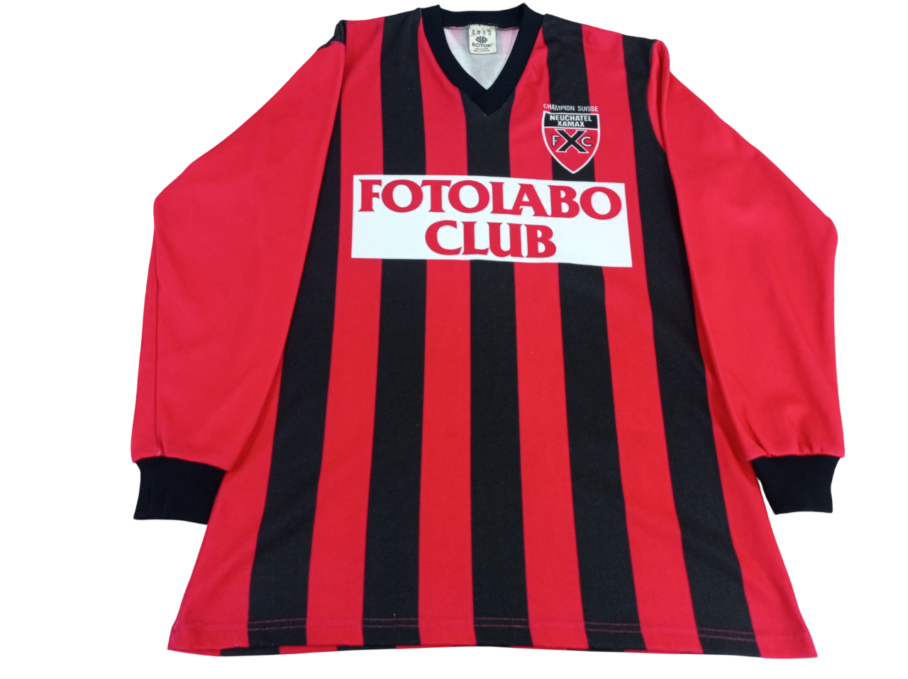 Rare Neuchatel Xamax Shirt - Special Champion Edition - 1987/1988 - Switzerland - Long Sleeves
