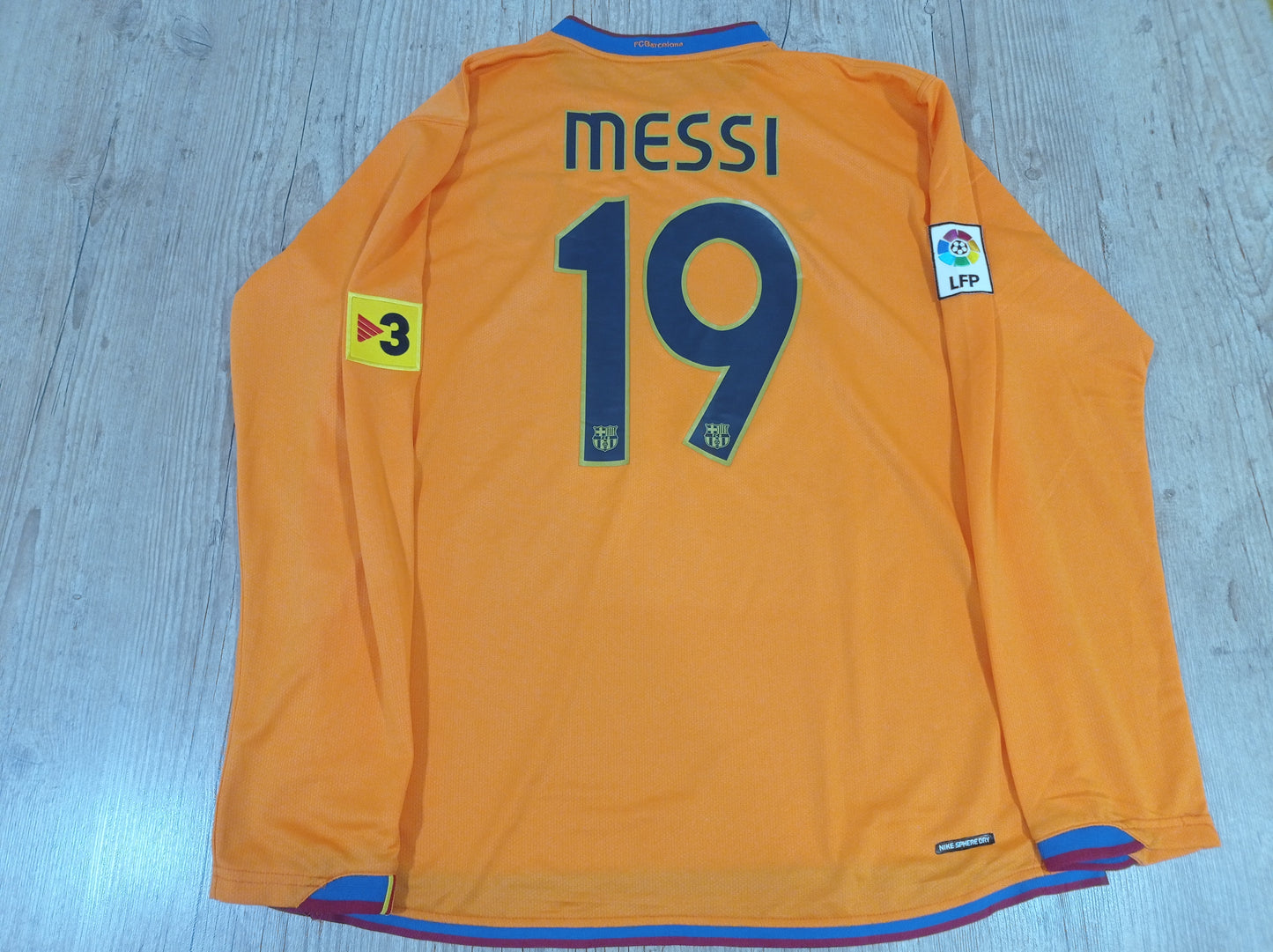 Rare Barcelona Third Shirt - 2007/2008 - #19 Lionel Messi - Long Sleeves