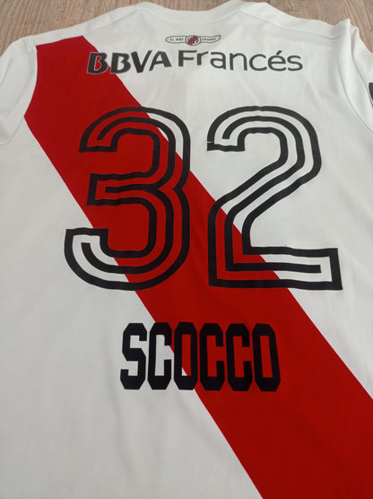 Beautiful River Plate Shirt - Home - 2017/2018 - #32 Scocco - Long Sleeves