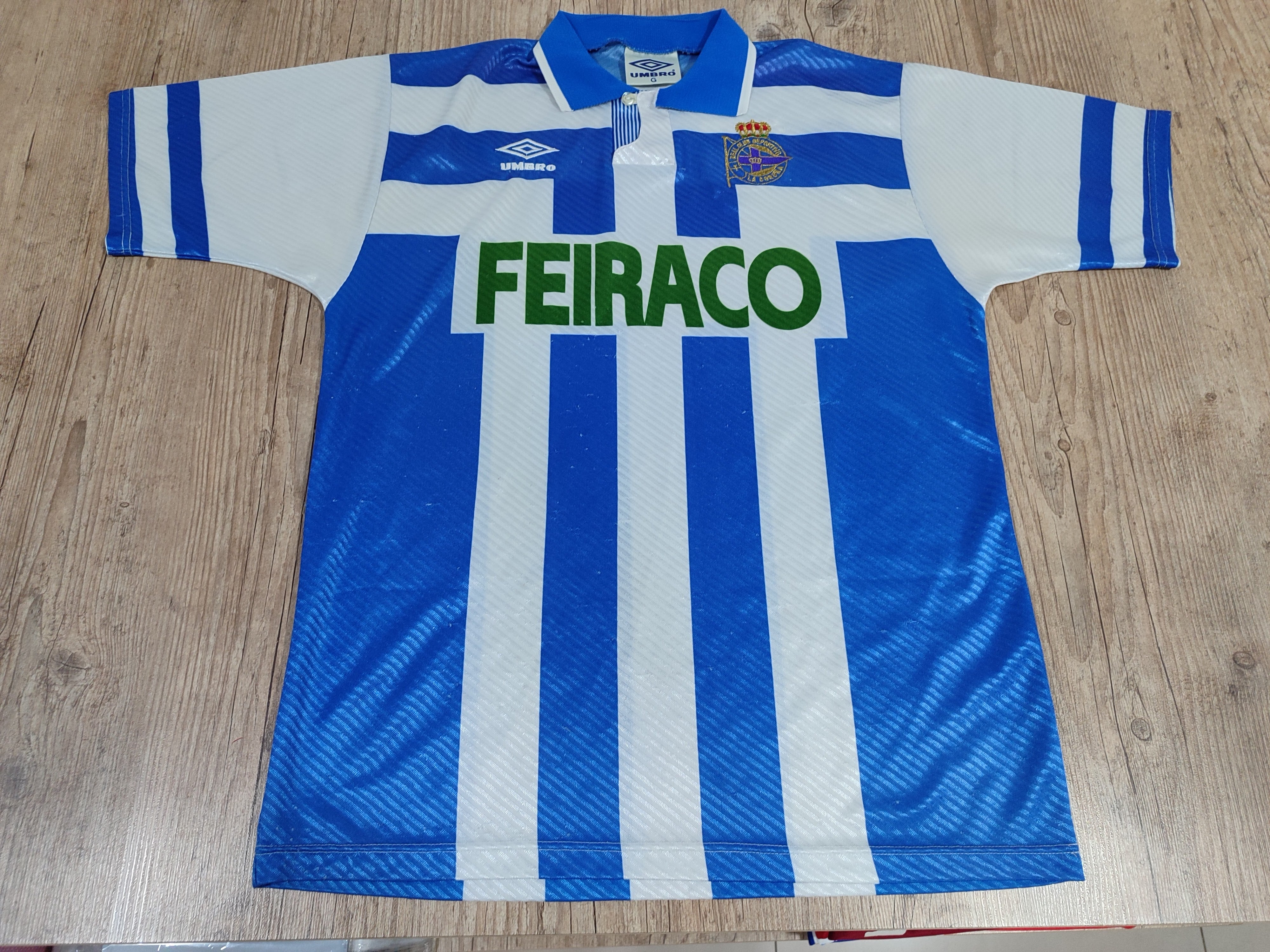 Rare Deportivo La Coruña 1992/93/94 Shirt - Classic by Umbro