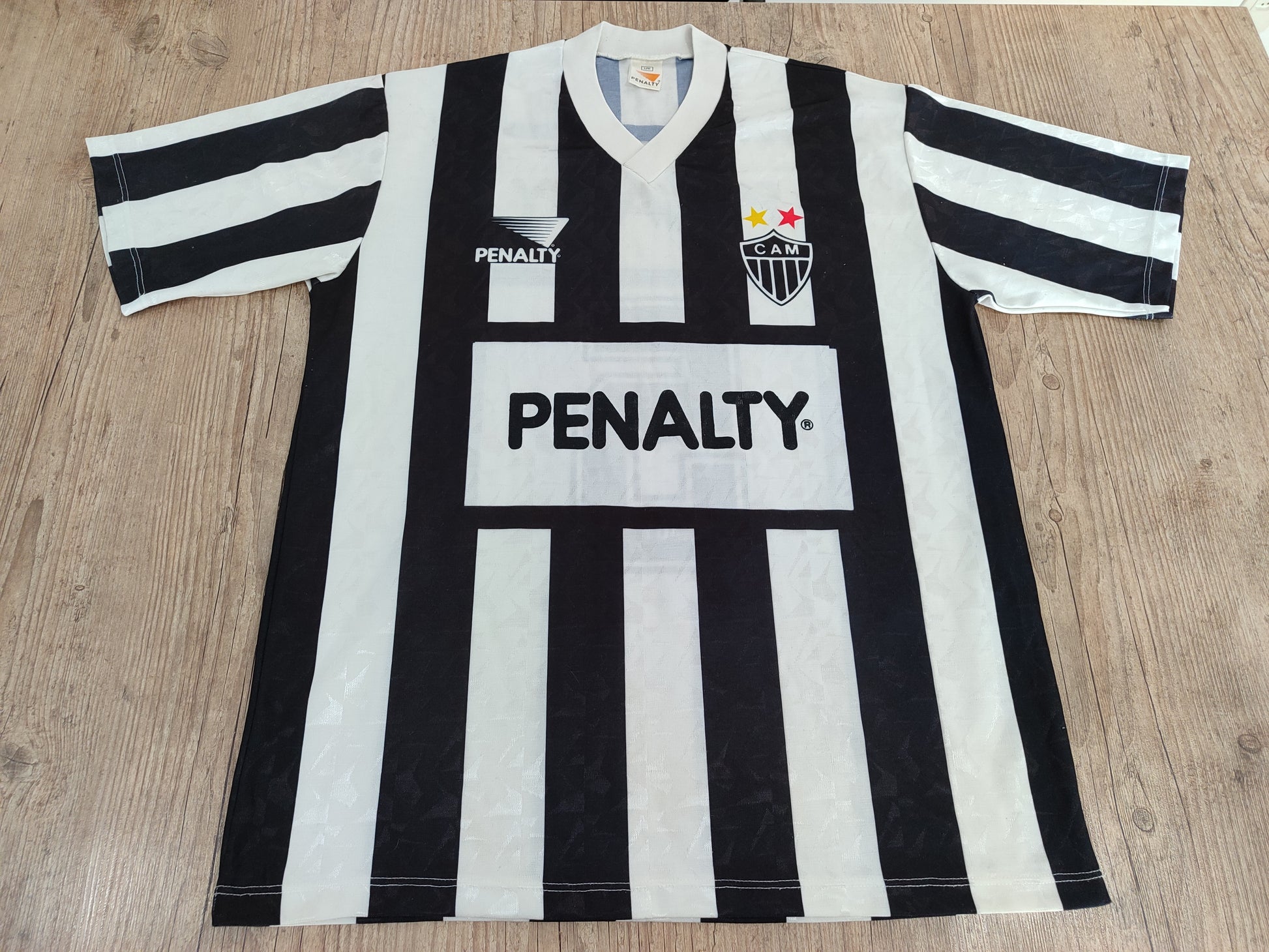 Maillot Porté Match Atletico Mineiro 1992 #4 – Blanc, Taille L, Penalty