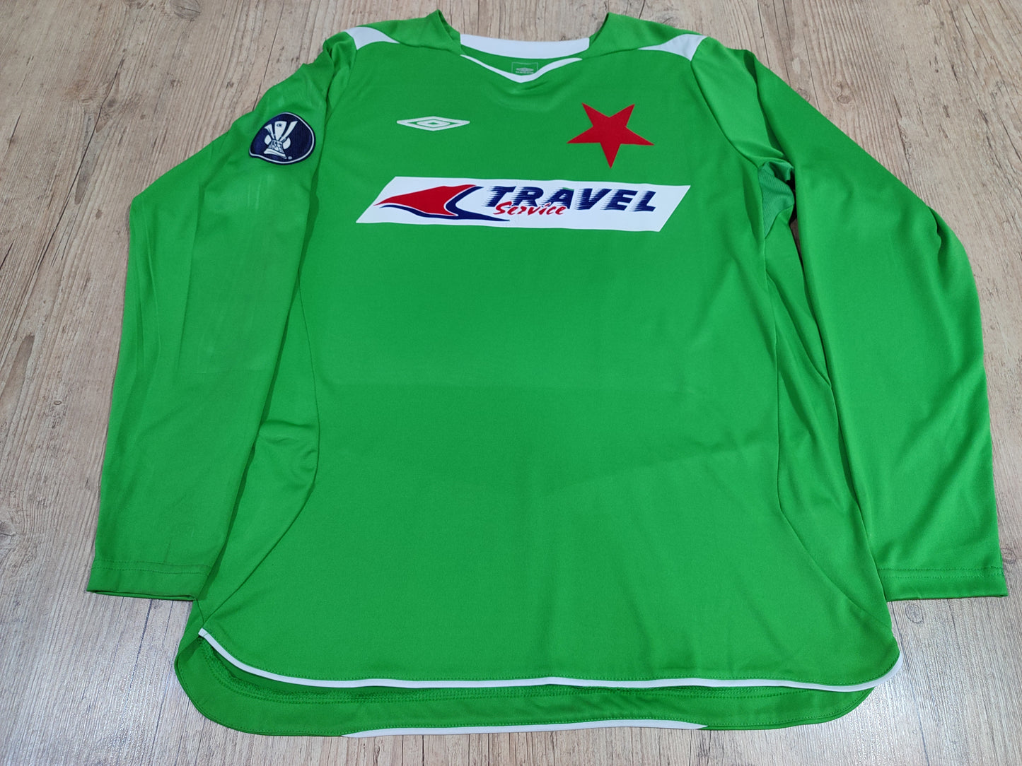 Rara Camisa de Goleiro do Slavia Praga - República Tcheca - Usada em Jogo - Europa League