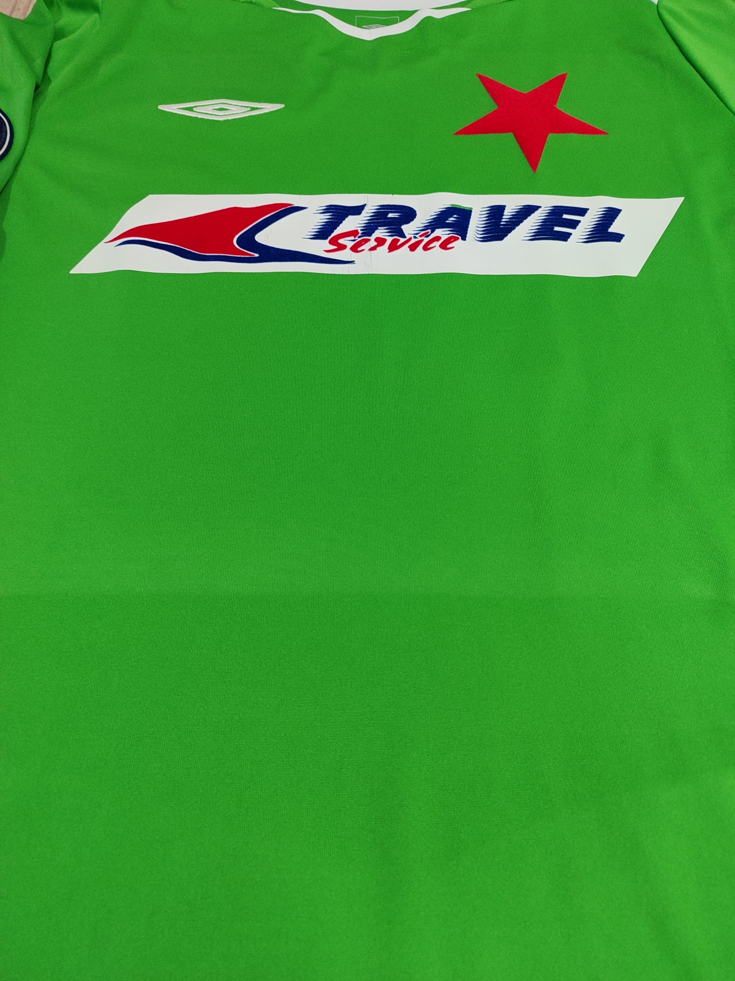 Rara Camisa de Goleiro do Slavia Praga - República Tcheca - Usada em Jogo - Europa League