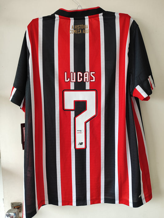 Camisa Home São Paulo FC 2024 - Versão Torcedor Away Lucas