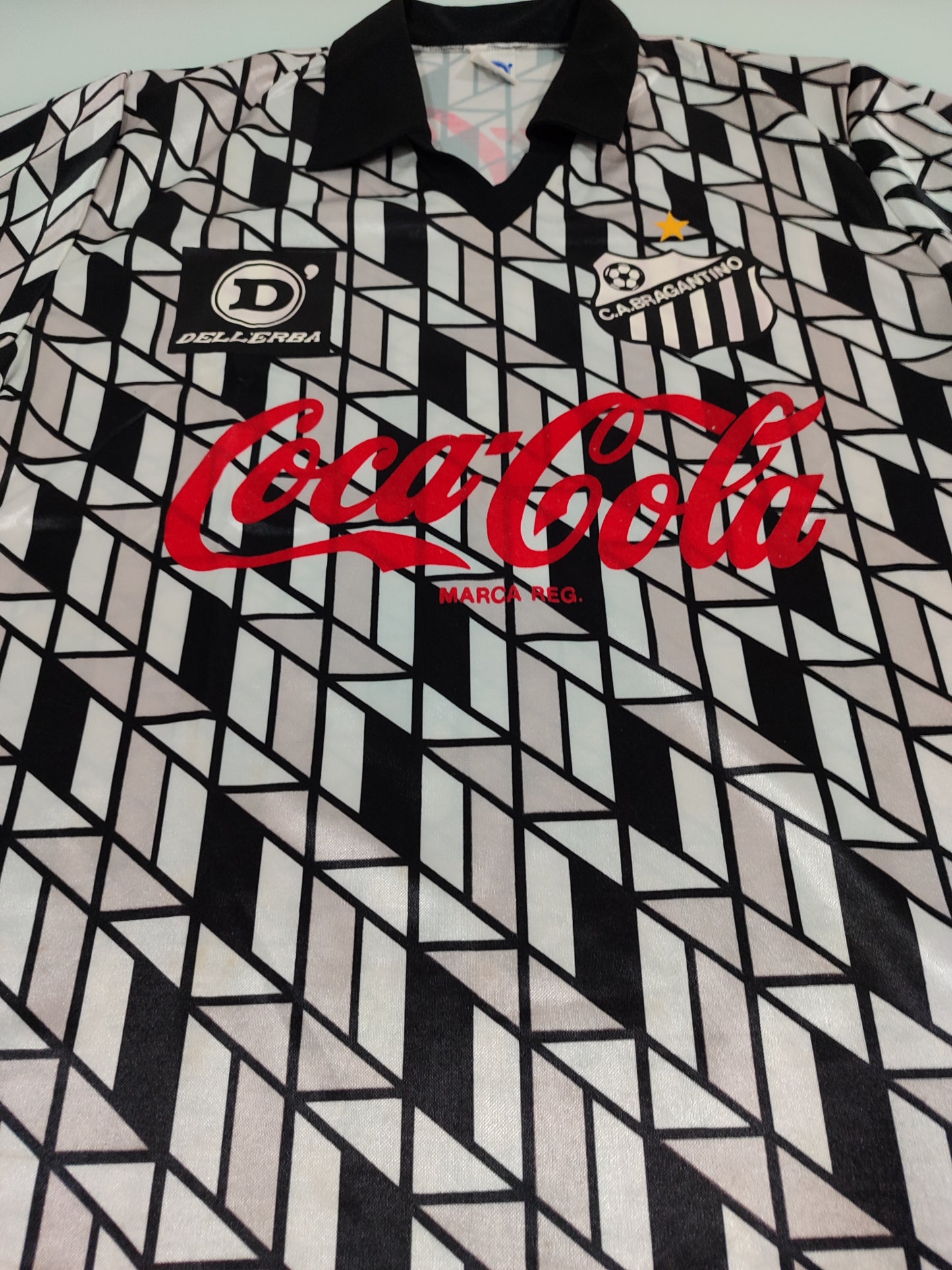 Espetacular Camisa de Jogo do Bragantino - 1990/1991 - Jogador Ivair
