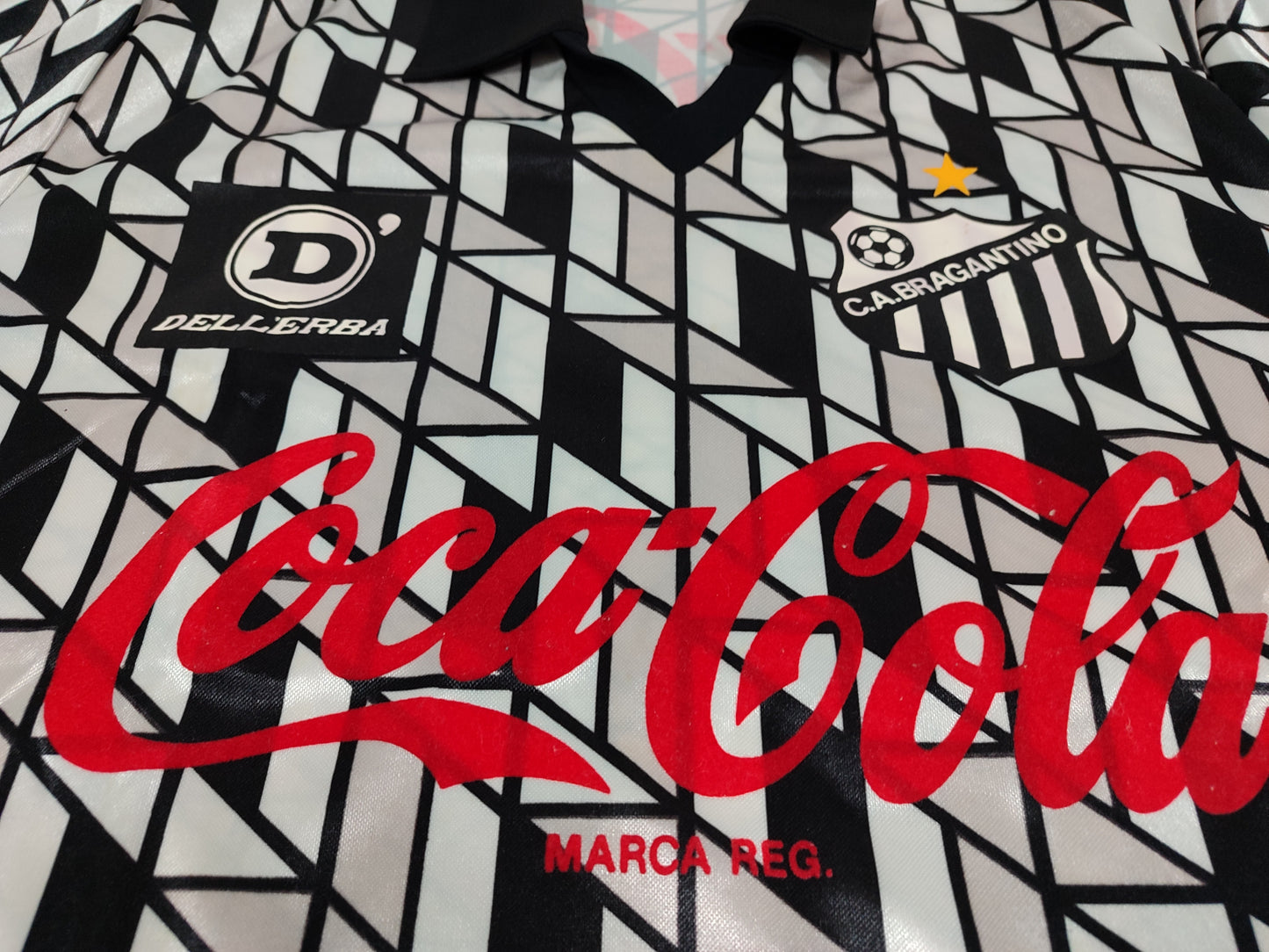 Espetacular Camisa de Jogo do Bragantino - 1990/1991 - Jogador Ivair