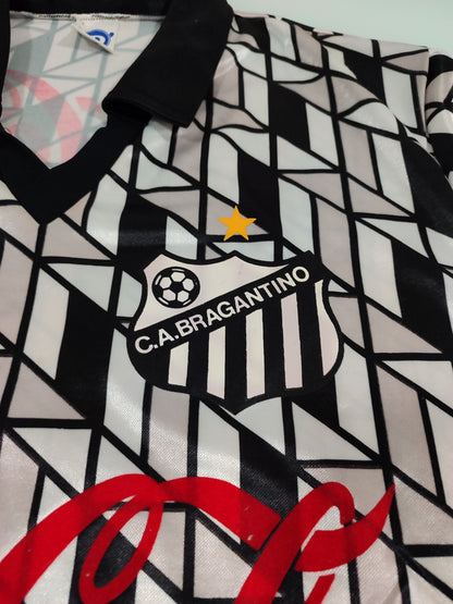 Espetacular Camisa de Jogo do Bragantino - 1990/1991 - Jogador Ivair