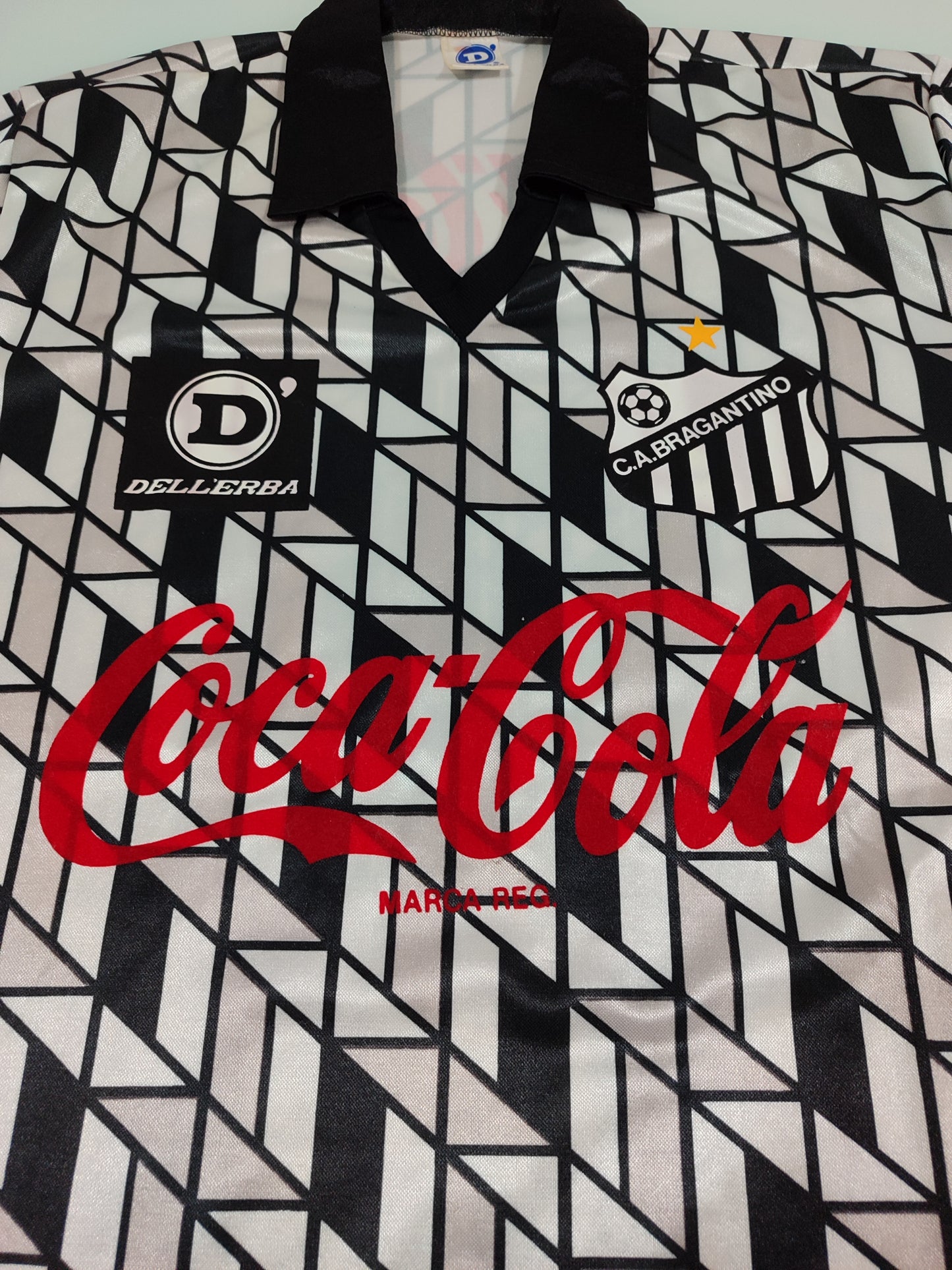 Espetacular Camisa de Jogo do Bragantino - 1990/1991 - Jogador Ronaldo Alfredo