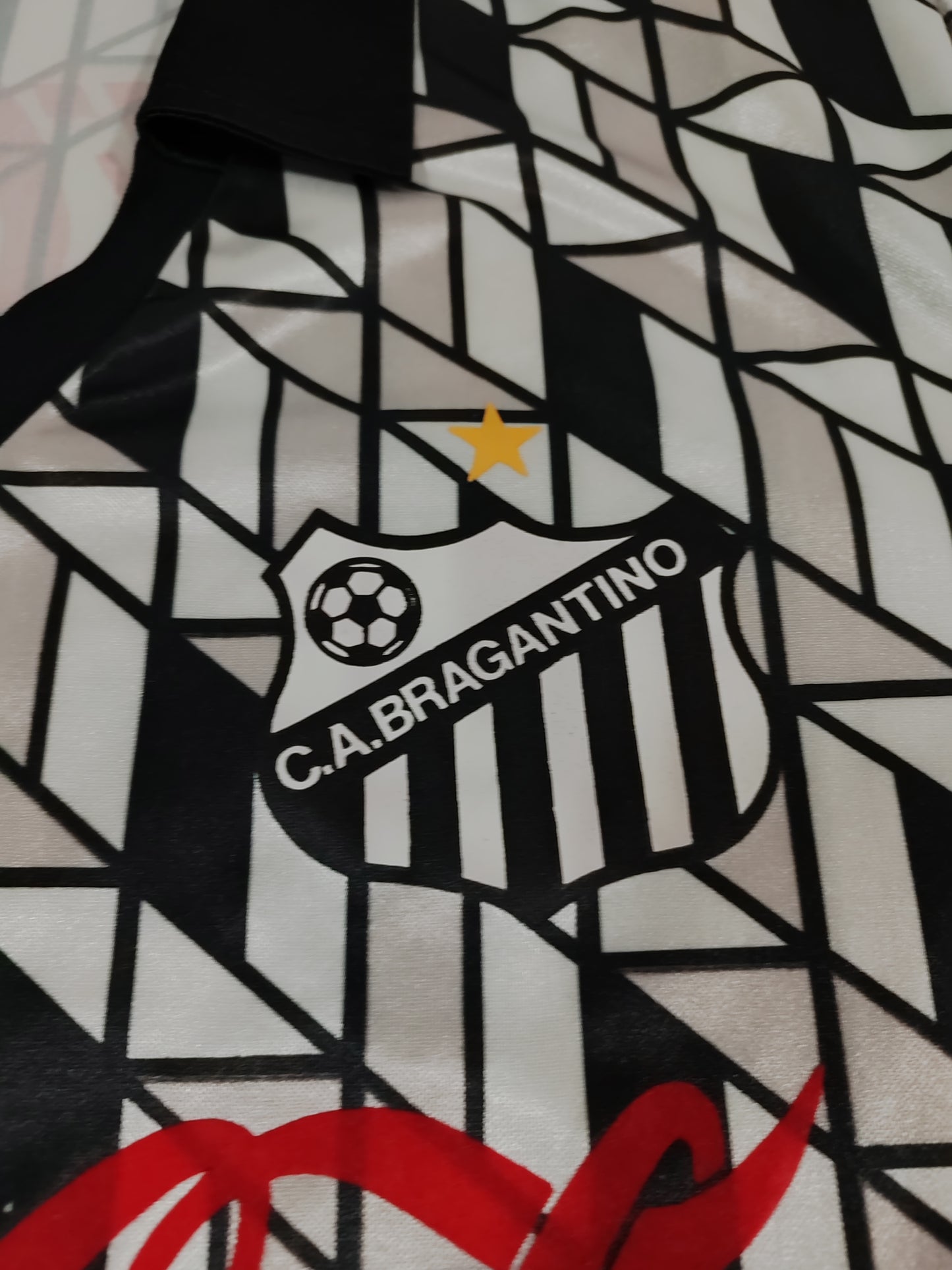 Espetacular Camisa de Jogo do Bragantino - 1990/1991 - Jogador Ronaldo Alfredo