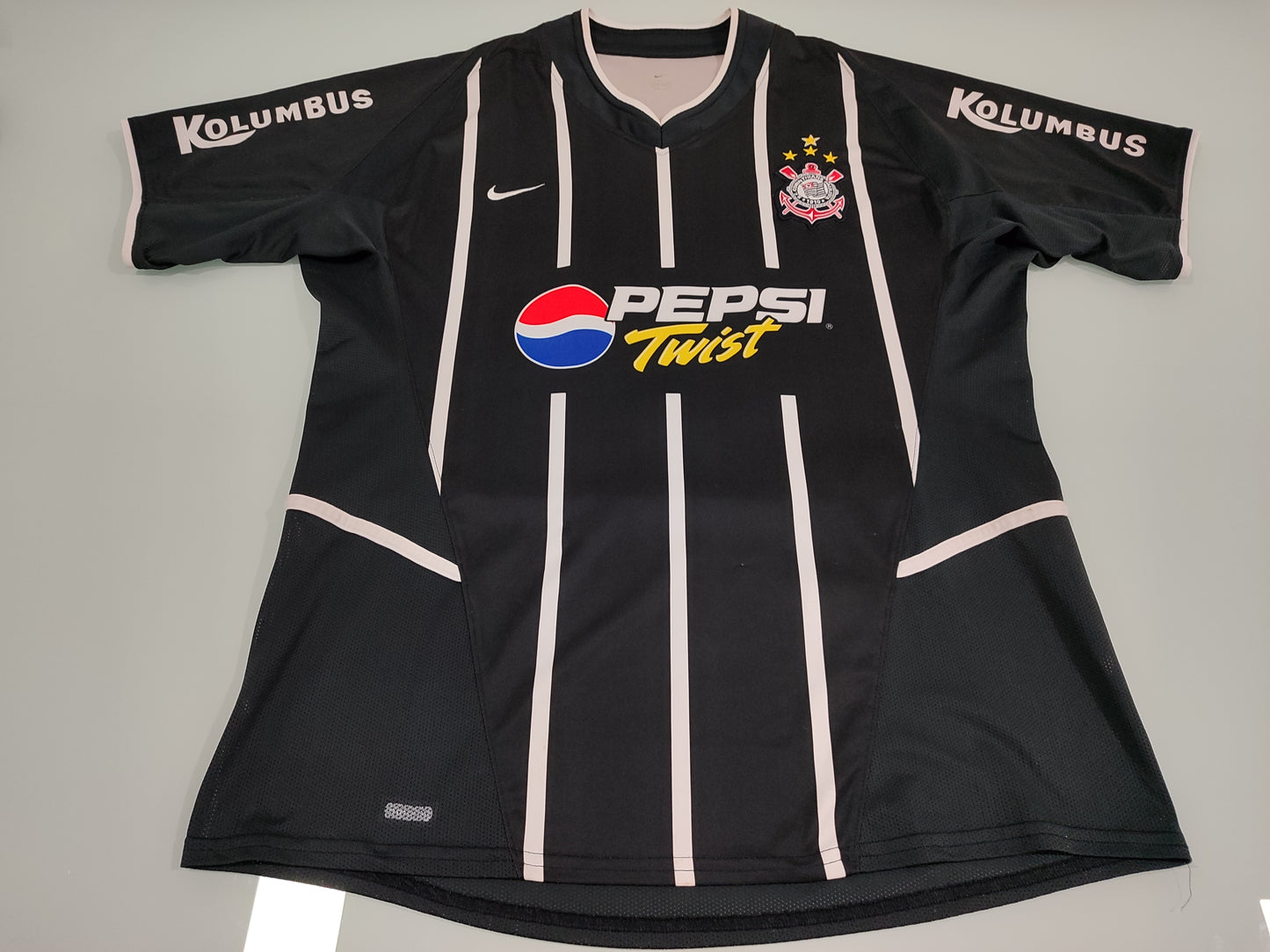 Raríssima Camisa do Corinthians - Pepsi Twist - Usada em Jogo - Brasileiro 2003