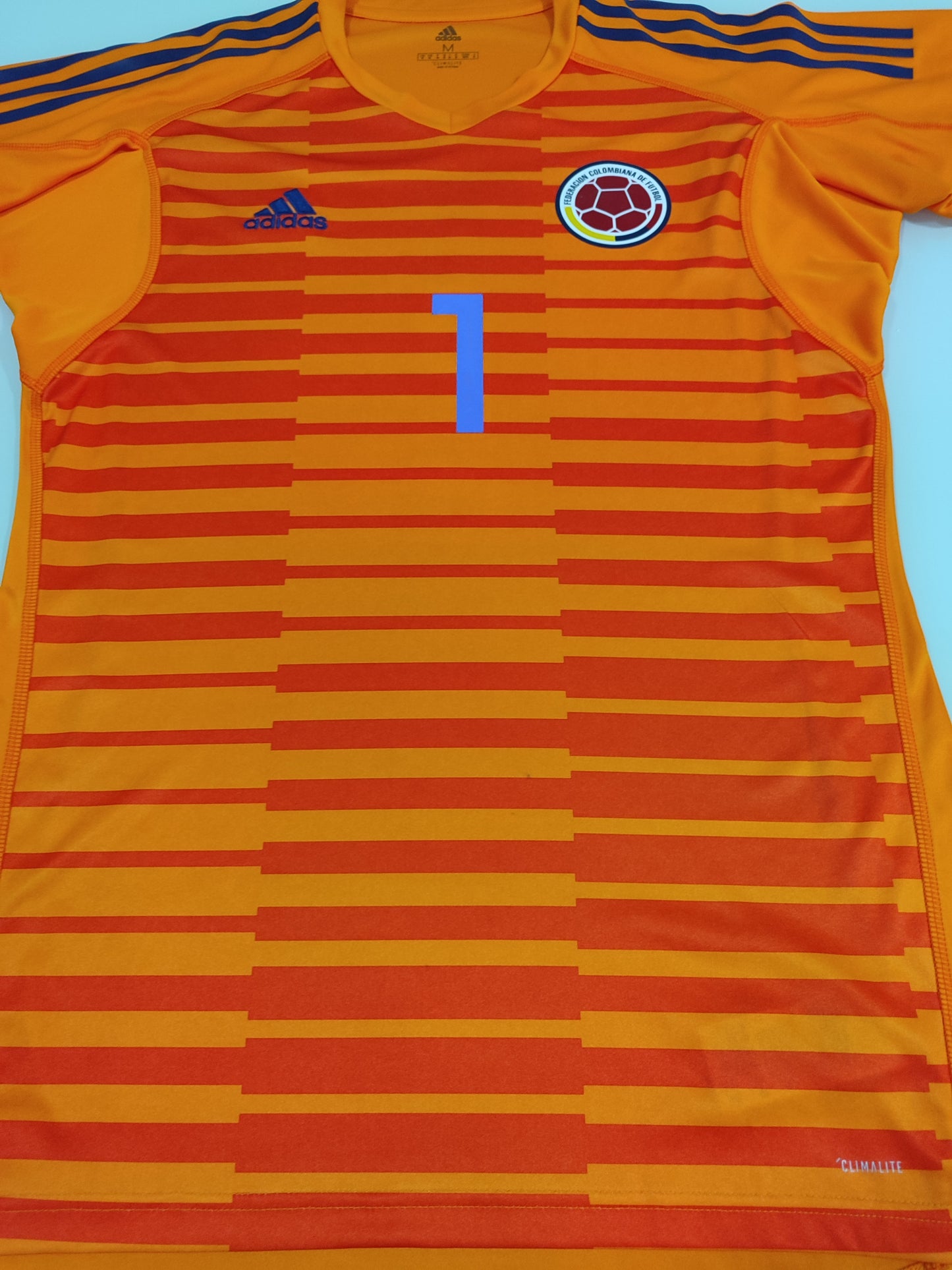 Rara e Linda Camisa da Colômbia - Goleiro - Usada Em Jogo