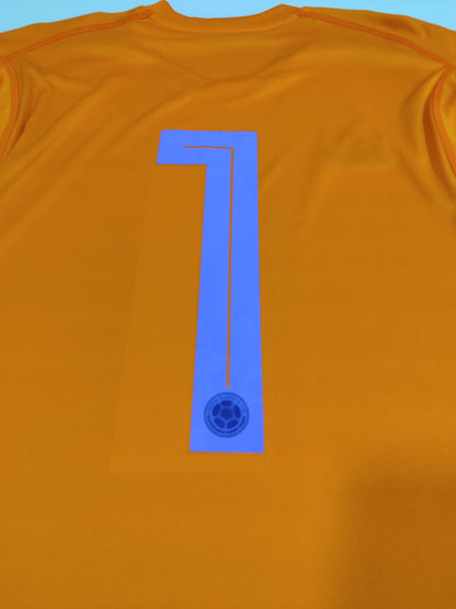 Rara e Linda Camisa da Colômbia - Goleiro - Usada Em Jogo