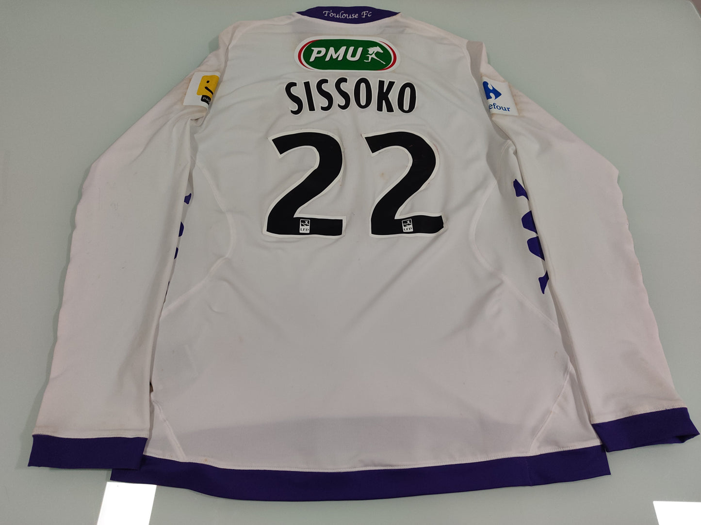Rara Camisa do Toulouse - França - Mangas Longas - Usada Em Jogo - Sissoko